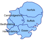 Bed & Breakfast Bedfordshire, Essex & Cambridgeshire. B&B Hertfordshire Norfolk & Suffolk